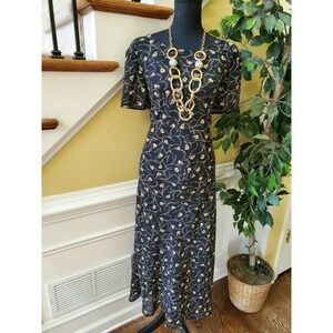 Vintage Sunshine Starshine Size 14 Rayon Dress